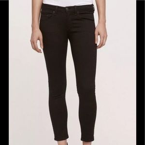 Rag & Bone Capri Cropped Mid Rise Ankle Jeans in Black Size 28